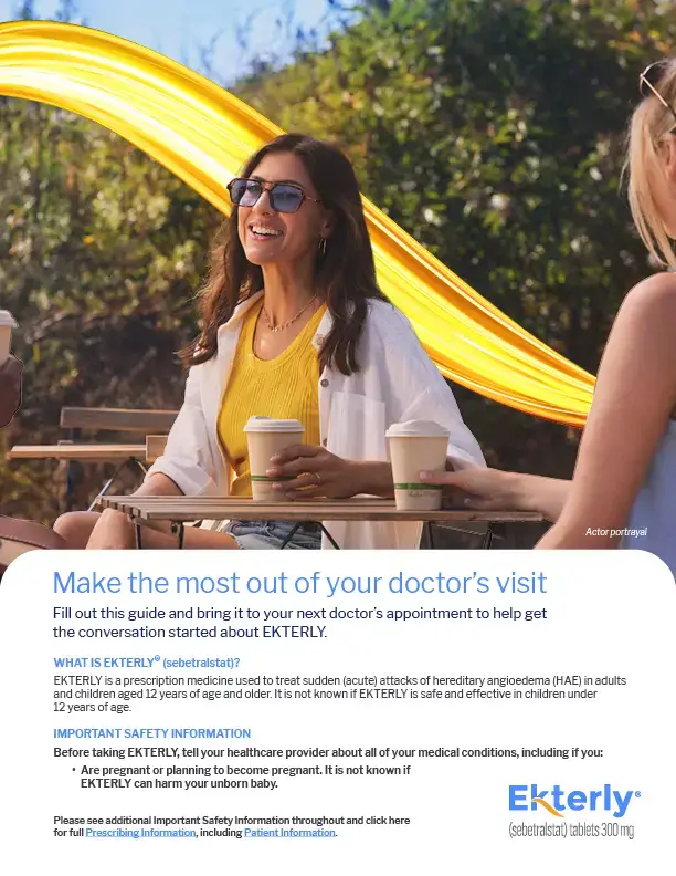 Doctor discussion guide for EKTERLY® (sebetralstat)
