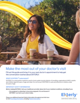 Doctor discussion guide for EKTERLY® (sebetralstat)